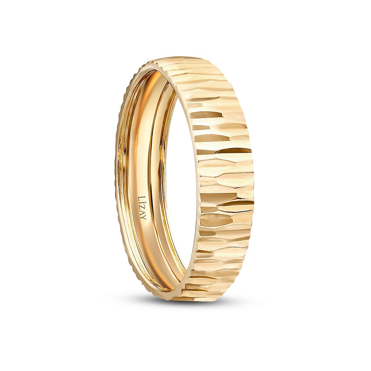 Gemustertes Partner-Eheringe-Set aus Gold