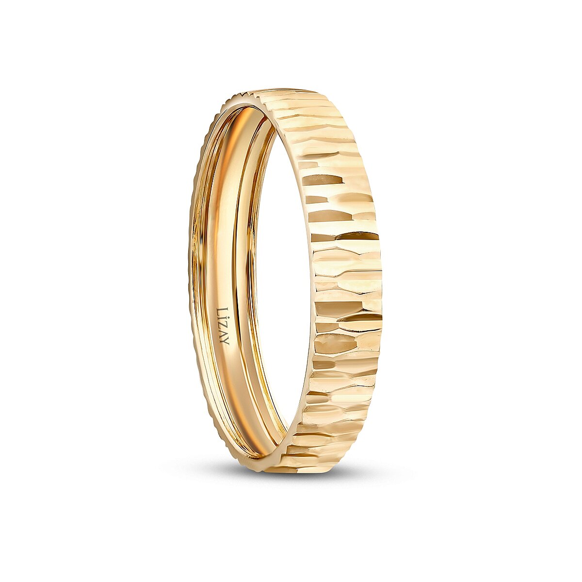 Gemustertes Partner-Eheringe-Set aus Gold