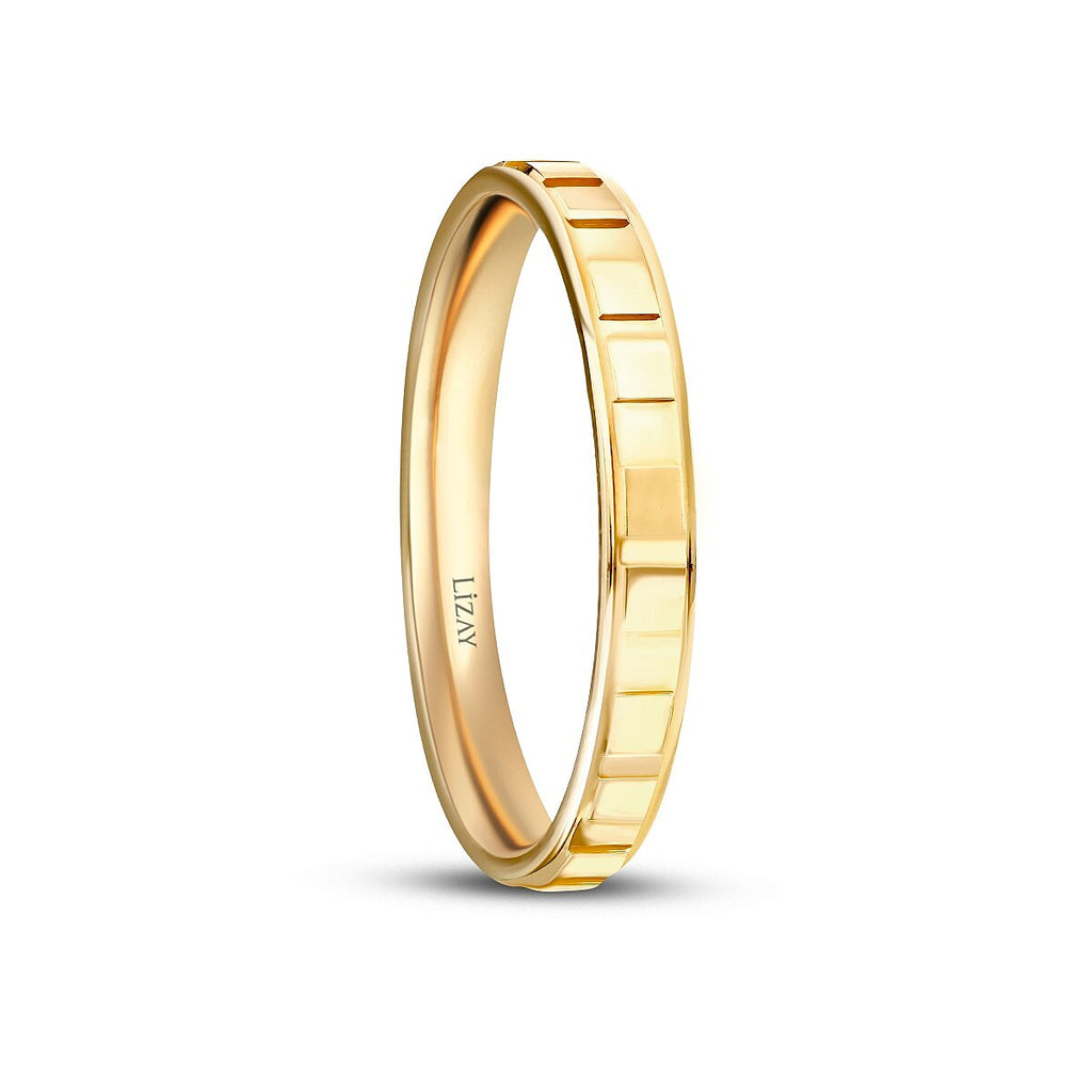 Partner-Eheringe-Set mit Steinen aus Gold