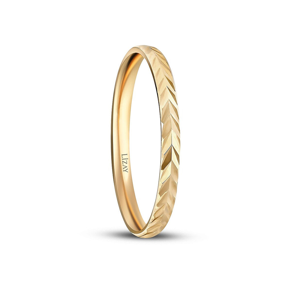 Gemustertes Partner-Eheringe-Set aus Gold