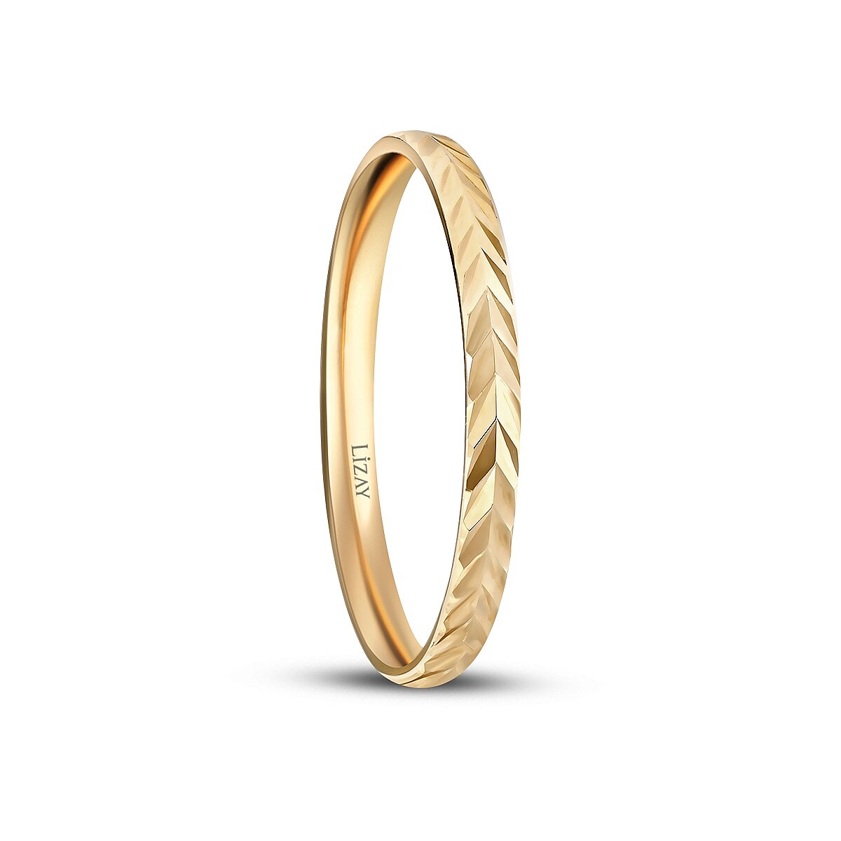 Gemustertes Partner-Eheringe-Set aus Gold