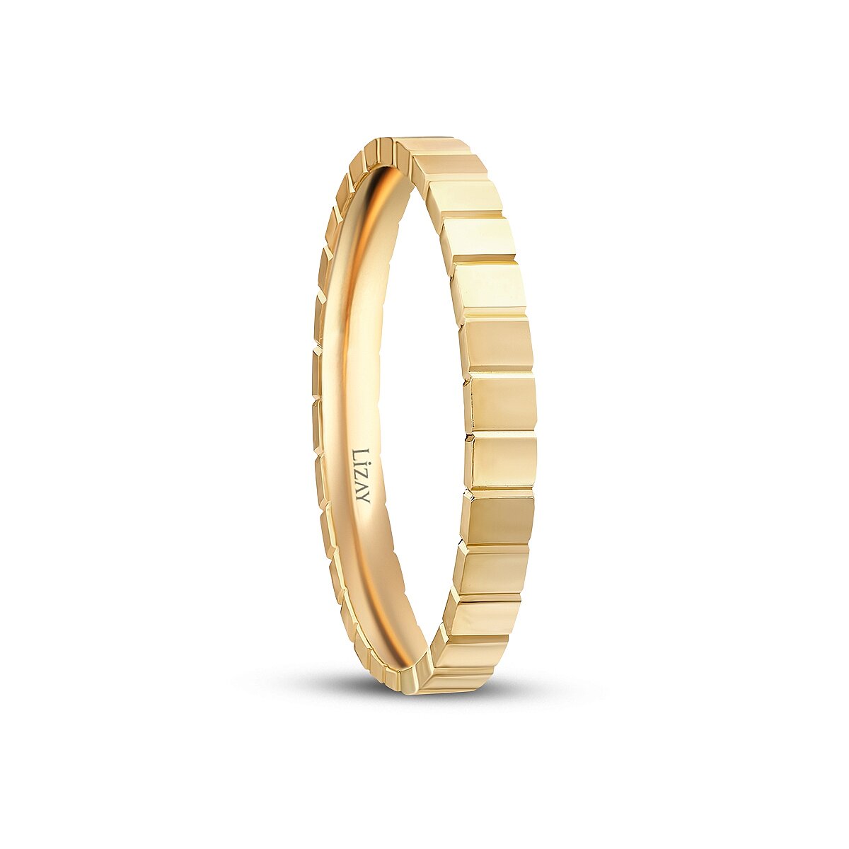 Gemustertes Partner-Eheringe-Set aus Gold