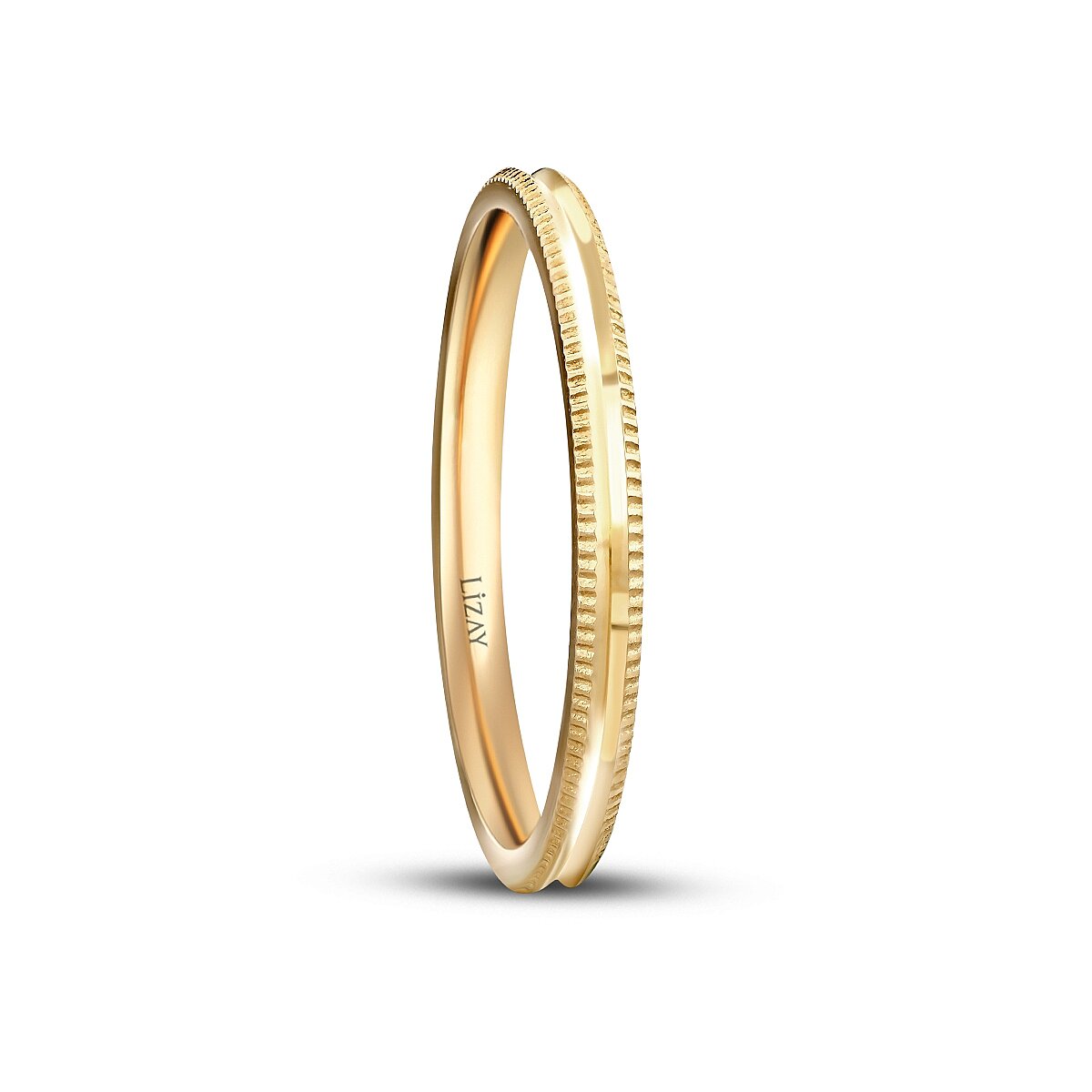 Partner-Eheringe-Set mit Diamantschliff aus Gold