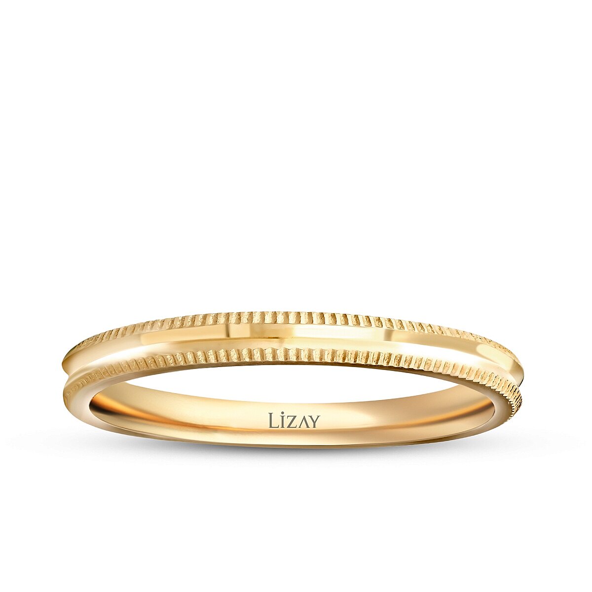 Partner-Eheringe-Set mit Diamantschliff aus Gold
