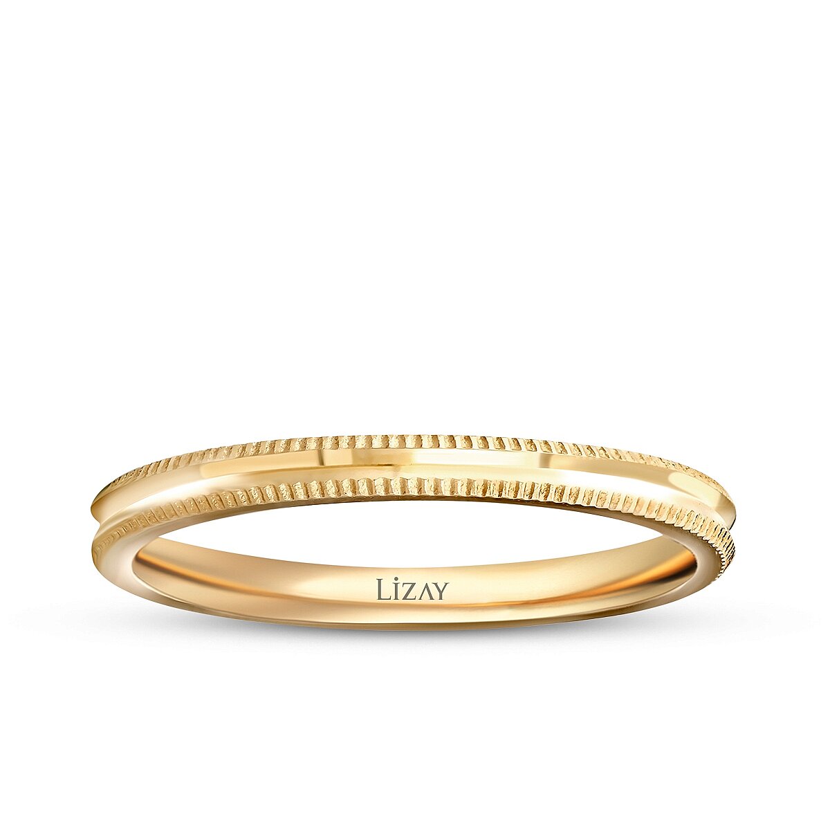 Partner-Eheringe-Set mit Diamantschliff aus Gold