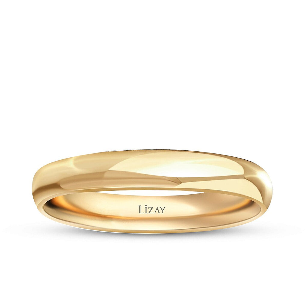 Gewölbtes Partner-Eheringe-Set aus Gold (4 mm)