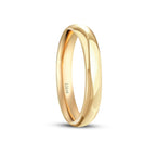 Gewölbtes Partner-Eheringe-Set aus Gold (4 mm)