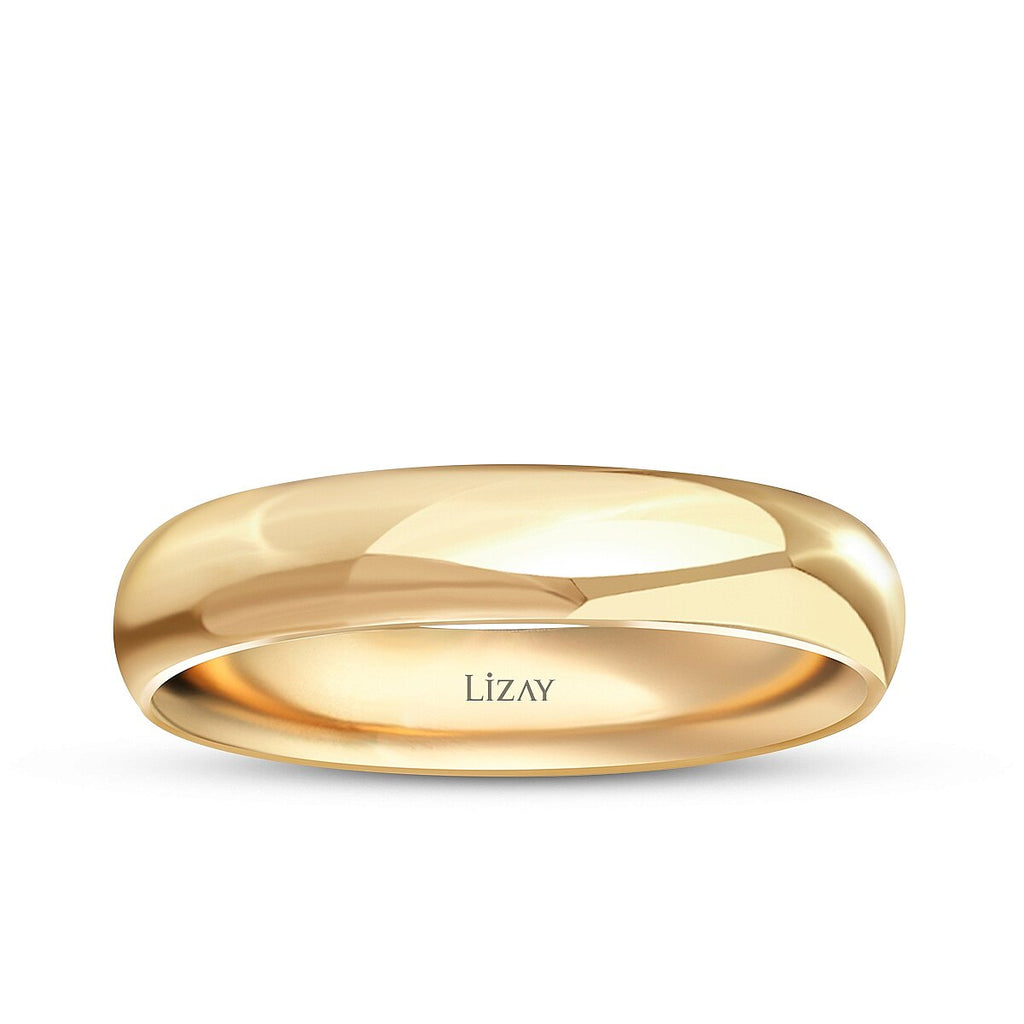 Gewölbtes Partner-Eheringe-Set aus Gold (5 mm)