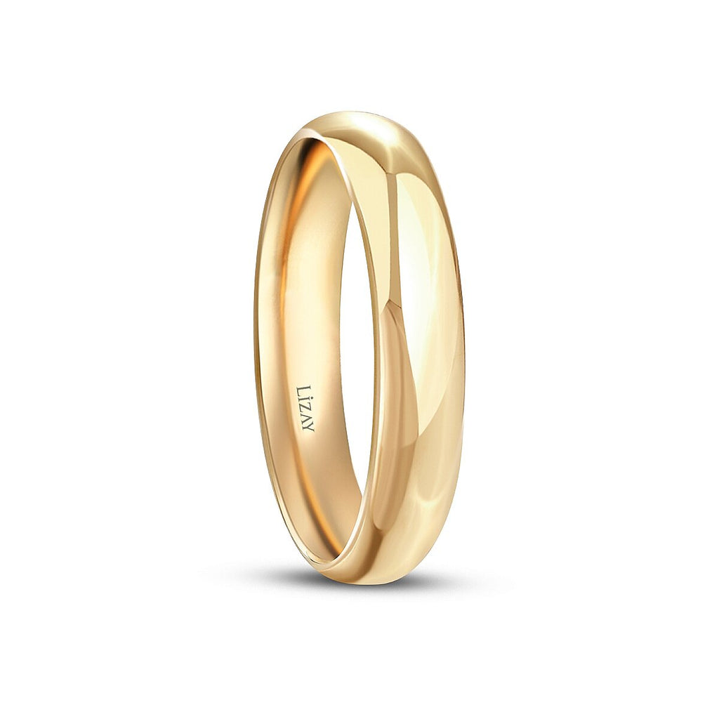 Gewölbtes Partner-Eheringe-Set aus Gold (5 mm)