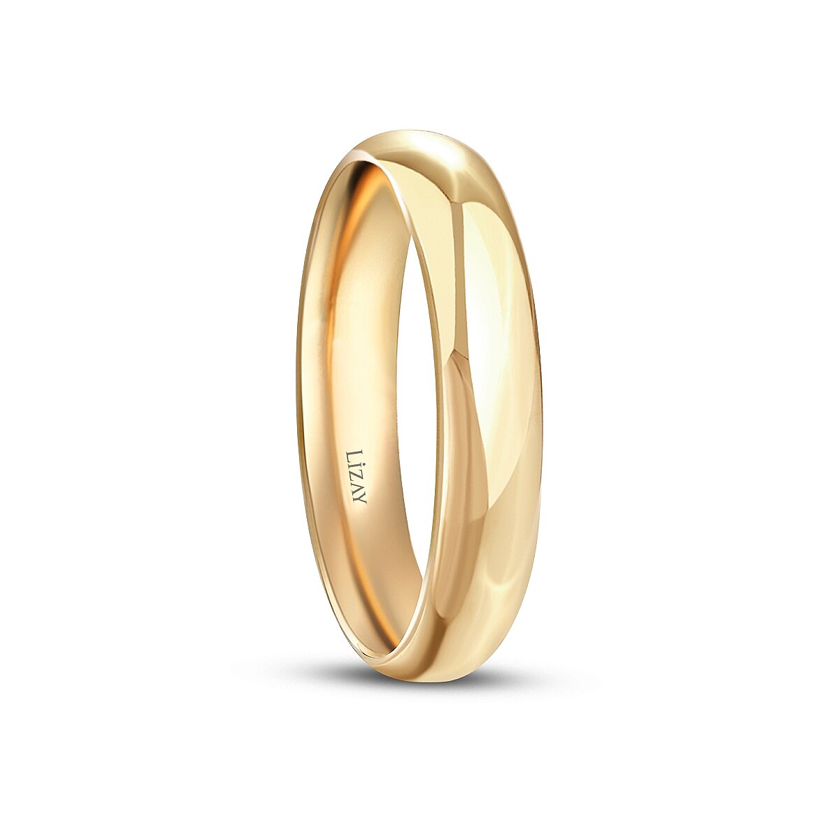 Gewölbtes Partner-Eheringe-Set aus Gold (5 mm)