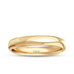 Gewölbtes Partner-Eheringe-Set aus Gold (3 mm)