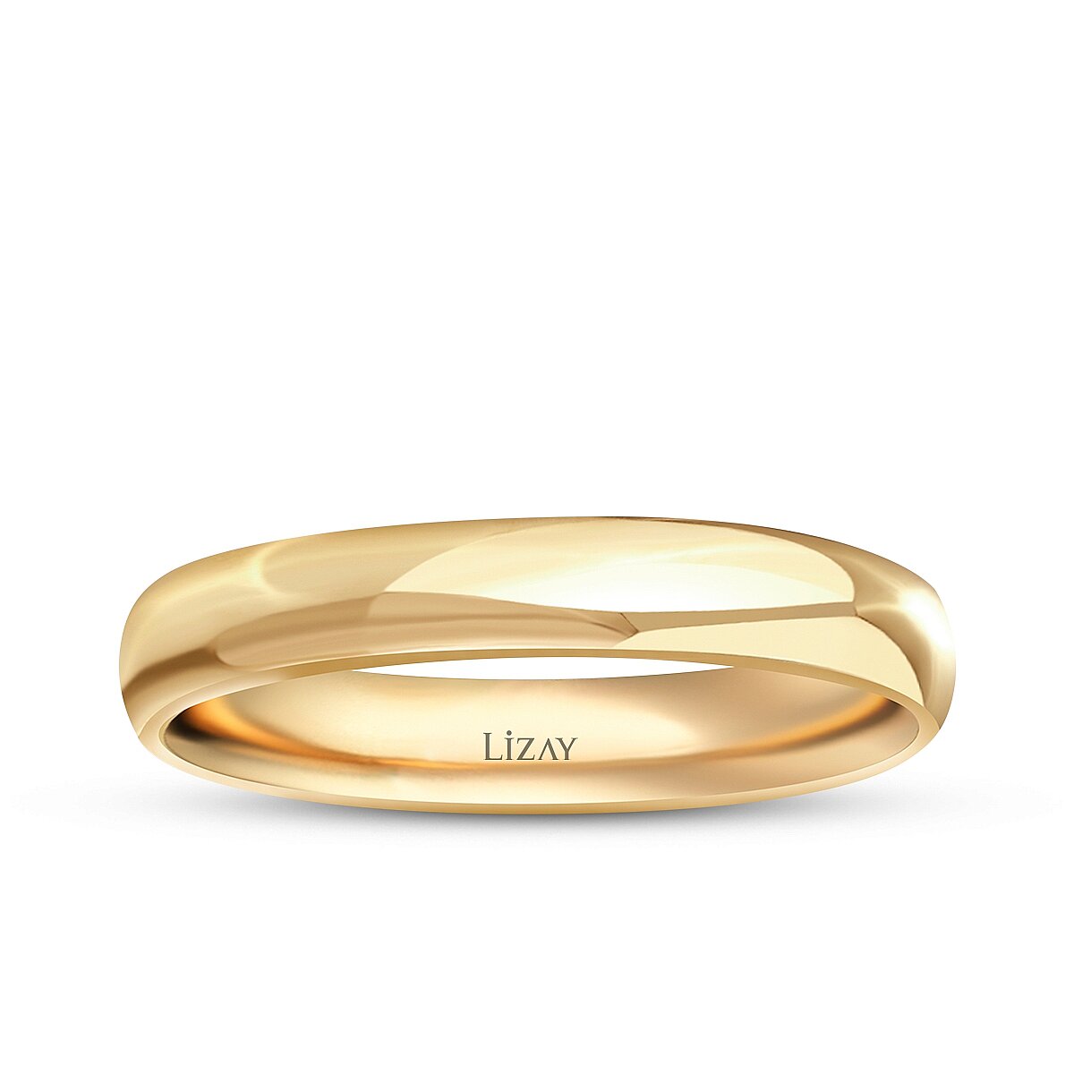 Gewölbtes Partner-Eheringe-Set aus Gold (3 mm)