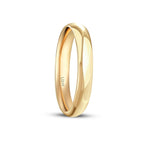 Gewölbtes Partner-Eheringe-Set aus Gold (3 mm)