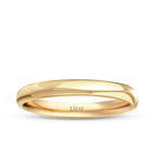 Gewölbtes Partner-Eheringe-Set aus Gold (3 mm)