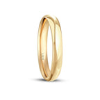 Gewölbtes Partner-Eheringe-Set aus Gold (3 mm)