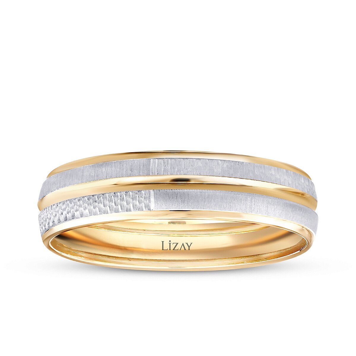 Partner-Eheringe-Set im Design aus Gold