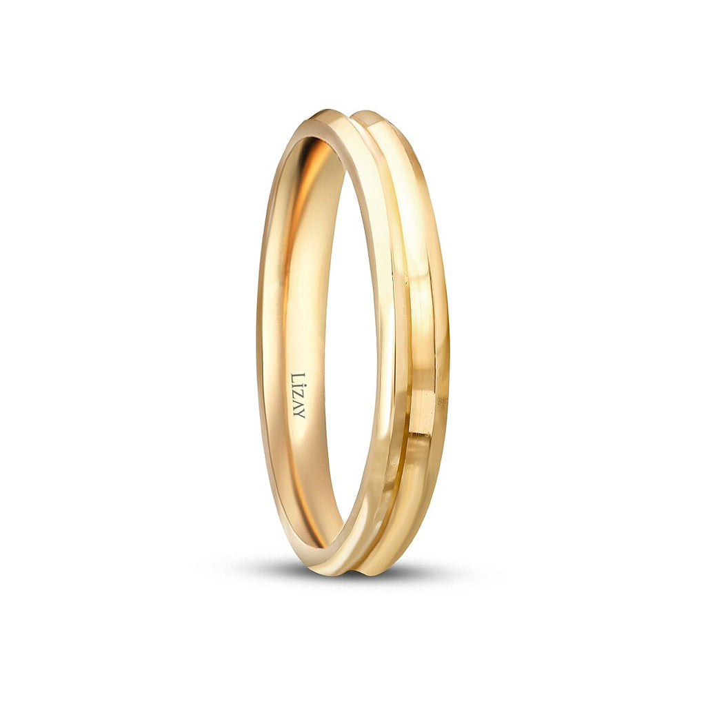 Partner-Eheringe-Set im Design aus Gold