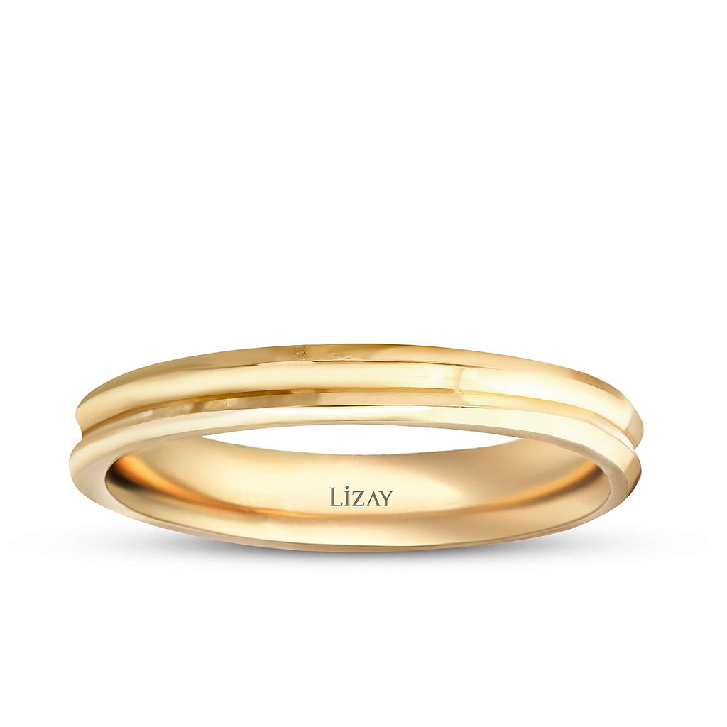 Partner-Eheringe-Set im Design aus Gold