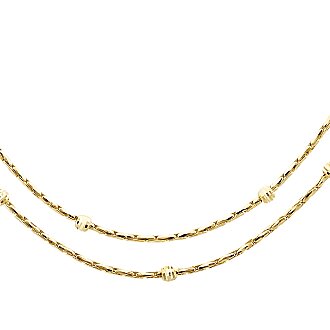 Gold Double Elegance Pendant Necklace