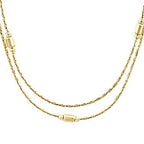 Gold Dual Rhythm Pendant Necklace