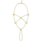 Gold Ball Bead Mesh Shahmeran Bracelet
