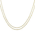 Gold Double Elegance Pendant Necklace