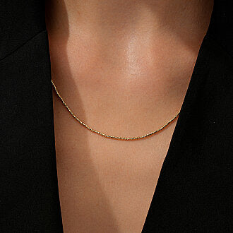 Gold Ball Bead Chain Necklace