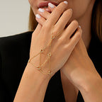 Gold Ball Bead Mesh Shahmeran Bracelet