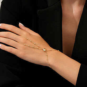 Gold Heart Shahmeran Bracelet