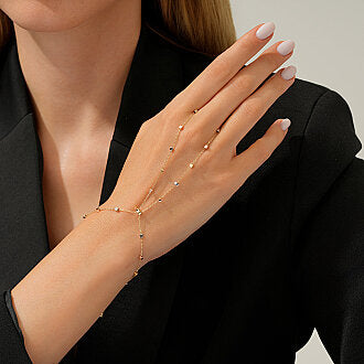 Gold Sparkle Triple Cube Shahmeran Bracelet