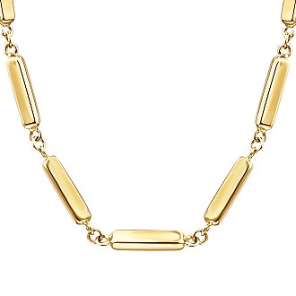 Gold Bar Pendant Necklace
