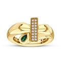 Gold Buckle Band Ring