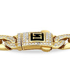 Gold Accented Curb Chain Bracelet