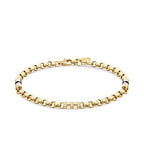 Gold White Enamel Cylinder Bracelet