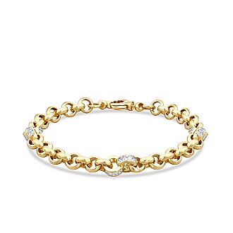 Gold Accented Doc Chain Bracelet