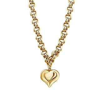 Gold Heart Choker Necklace