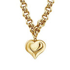 Gold Heart Choker Necklace