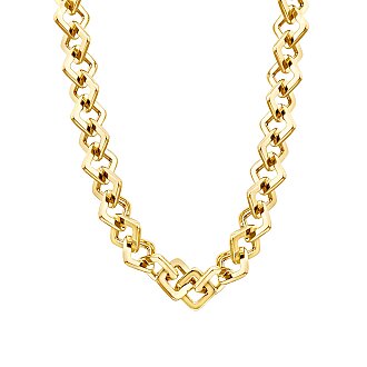 Gold Square Love Choker Necklace