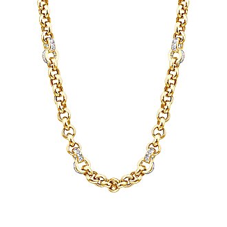Gold Accented Doc Choker Necklace