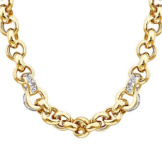 Gold Accented Doc Choker Necklace