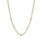 Gold Flush Set Pendant Necklace