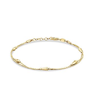 Gold Two Row Chain Bracelet