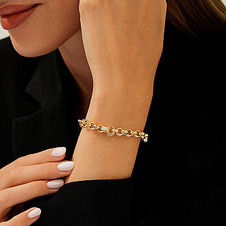Gold Accented Doc Chain Bracelet