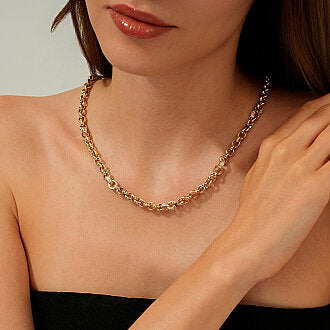 Gold Accented Doc Choker Necklace