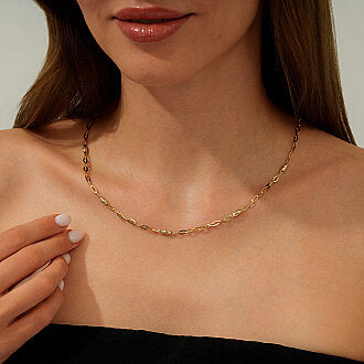 Gold Flush Set Pendant Necklace