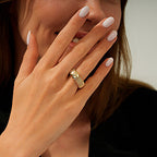 Gold Mesh Pattern Ring