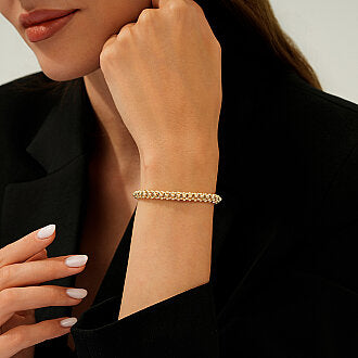 Gold Ball Bead Braided Bracelet