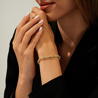 Gold Sparkle Chain Bracelet