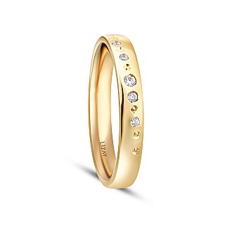 Gold Sparkle Women's Wedding Band