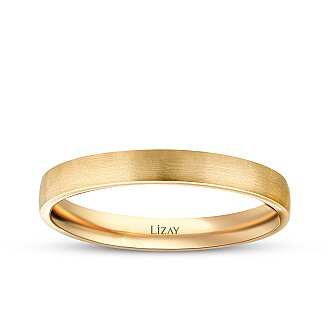 Gold Plain Men's Wedding Band